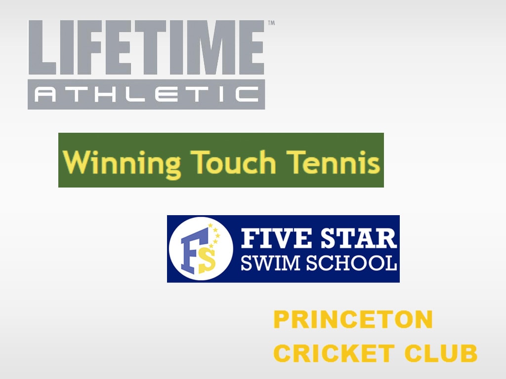 logos for Lifetime, Winning Touch Tennis, and Princeton Cricket Club
